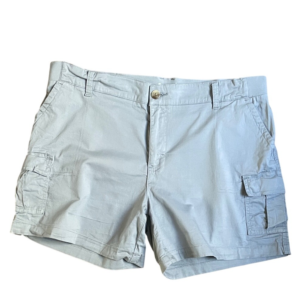 Lee‎ Regular Fit Mid Rise Cargo Shorts Light Grey 16M 112316331